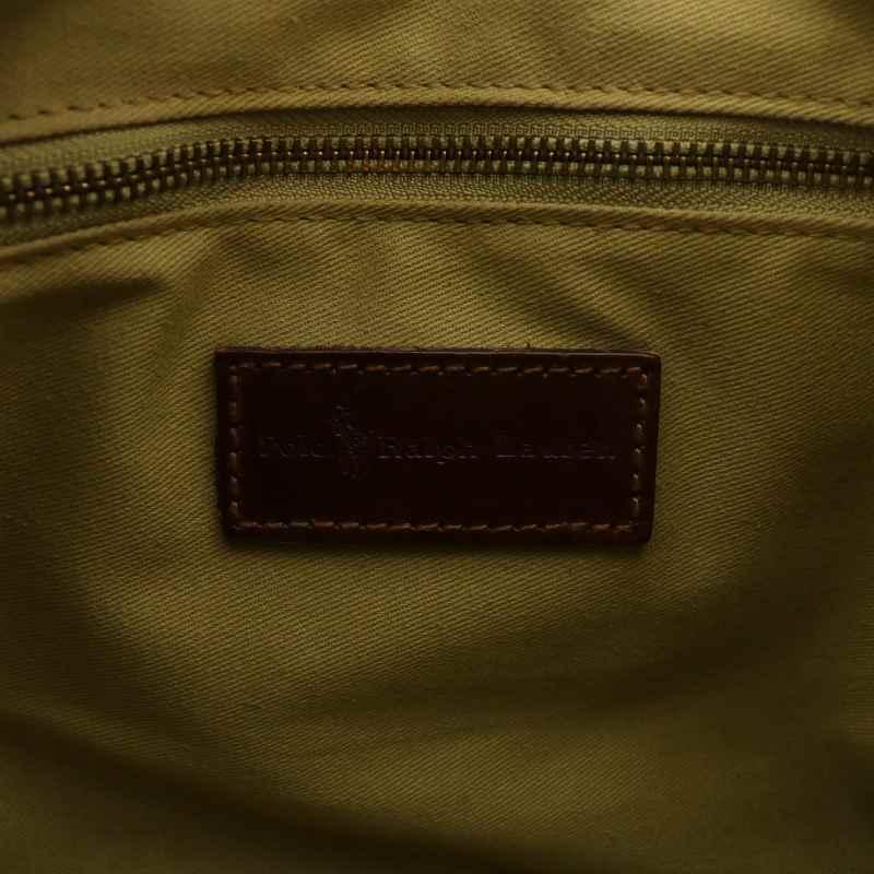 【美品】POLO ポロ ラルフローレン ボストンバッグ ブラウン 茶 ラルフローレン ブラウンレザーミニハンドバッグ