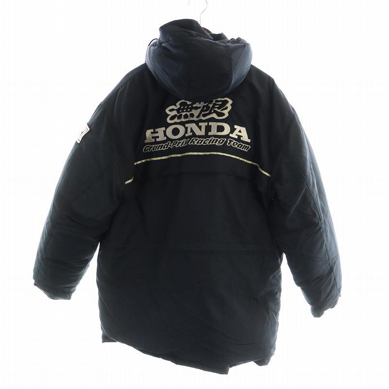 ホンダ HONDA ダウンコート フード 長袖 ロング ワッペン 刺繍 ジップ