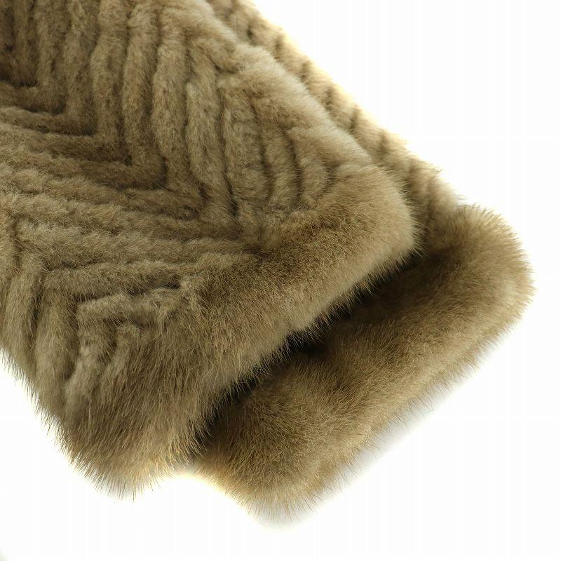 YAMAOKA ファーコート アウター 毛皮 ミンク ミドル 肩パッド