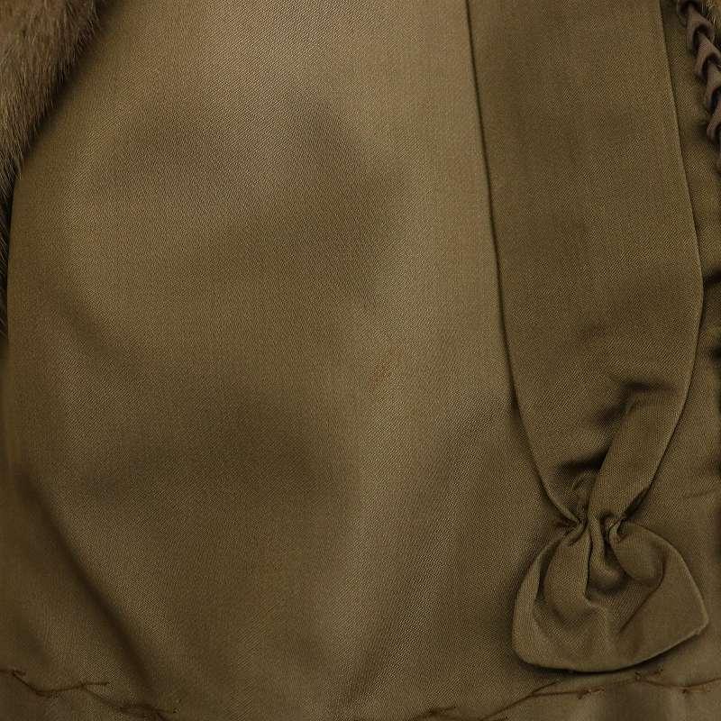 YAMAOKA ファーコート アウター 毛皮 ミンク ミドル 肩パッド