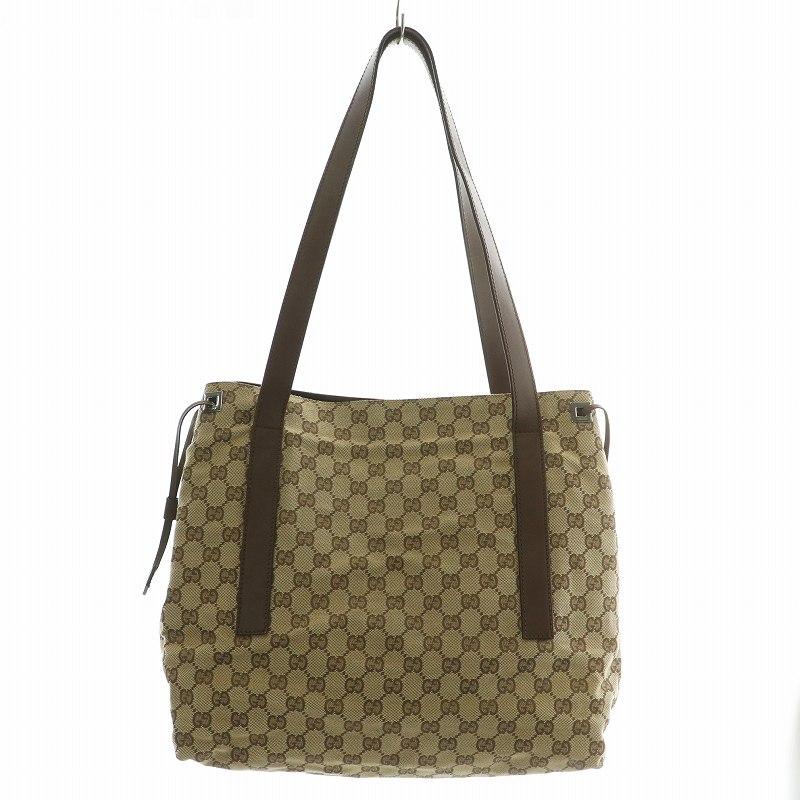 GUCCI グッチ トートバッグ ワンショルダー GGキャンバス レザー GG柄 
