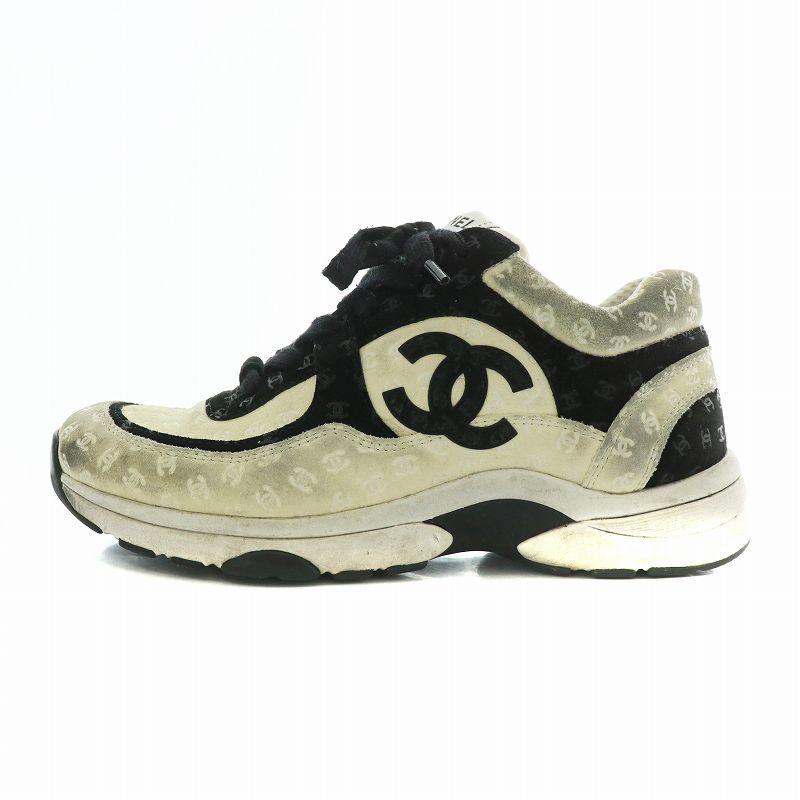 CHANEL シャネル スニーカー スエード ローカット CCロゴ ココマーク  