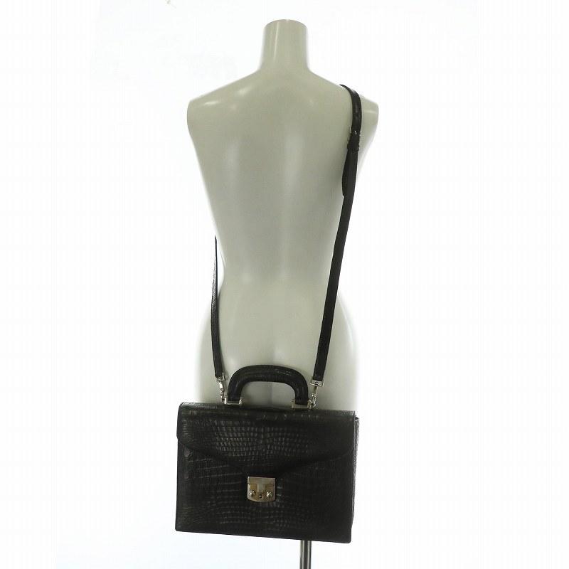 イザベラ ISSAVER クロコダイル ハンドバッグ ショルダー 2WAY ワニ革  