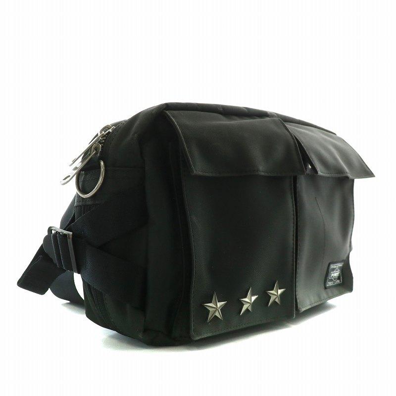 b*i様 PORTERブラック ボディバッグ スタッズ付き PORTER ポーター × B'z PARTY 吉田カバン ウエストバッグ ショルダー