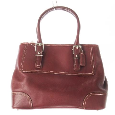 COACH（コーチ） 未使用品 ハンドバッグ レザー 革 ミニ ステッチ 赤 