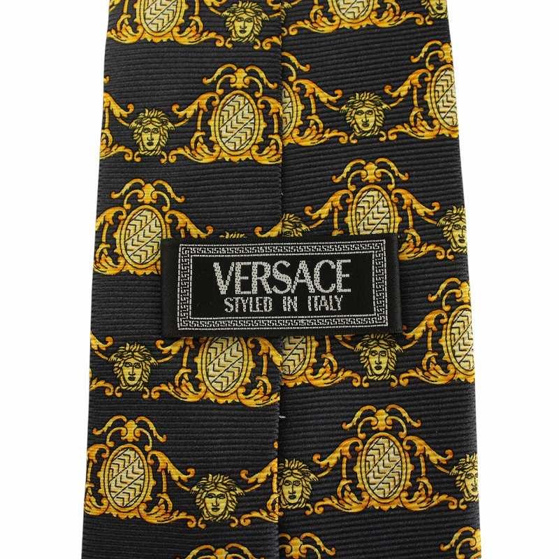 ヴェルサーチ ヴェルサーチェ VERSACE ネクタイ 絹 シルク ワイドタイ