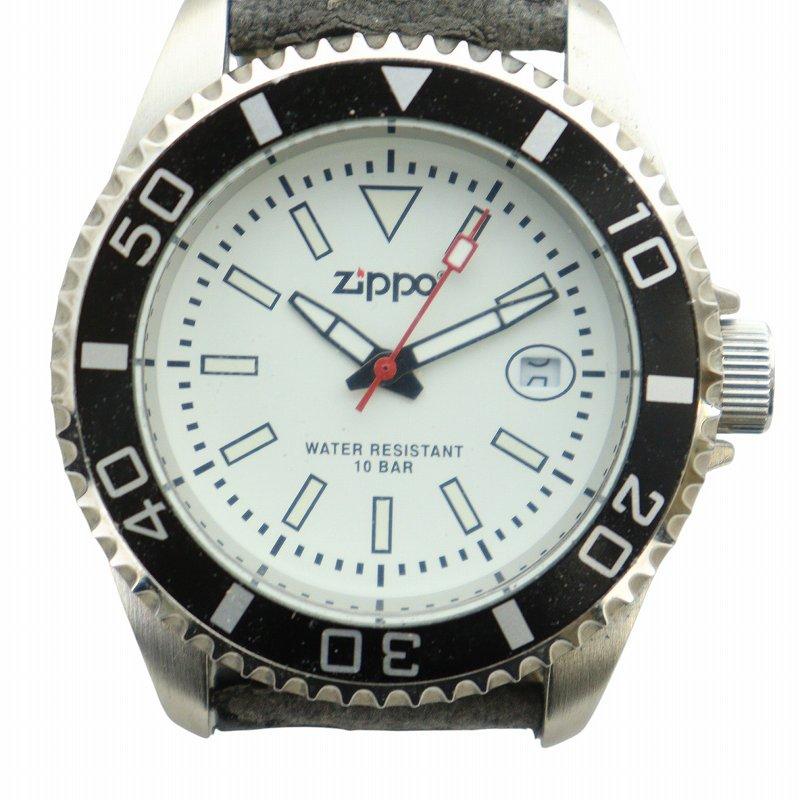 ジッポー ZIPPO ZPW003 腕時計 ウォッチ クォーツ 回転ベゼル デイト