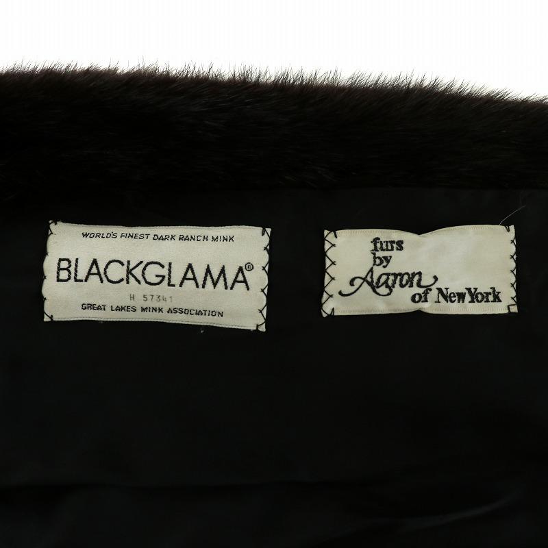 【中古】TOKYO GINZA MIRO ブラックグラマ BLACKGLAMA ファーコート アウター 毛皮 ミンク ミドル 肩パッド 9 M 茶色 TOKYO GINZA MIRO ブラックグラマ BLACKGLAMA ファーコート アウター