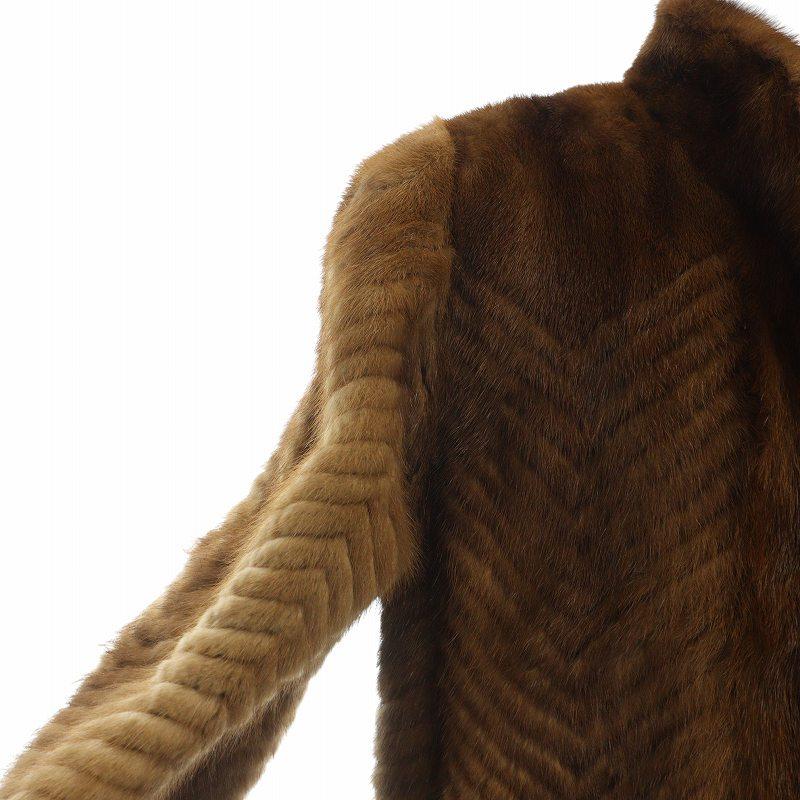 オズファー OSFUR 毛皮コート ミンクファー ロング 長袖 総裏地 ネーム