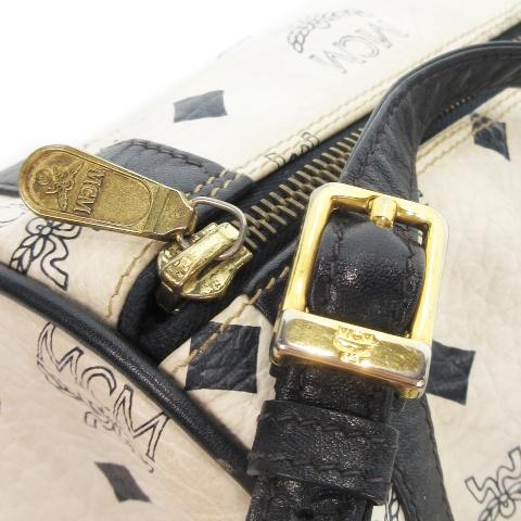 エムシーエム MCM ドラム型ショルダーバッグ ミニ レザー ロゴ