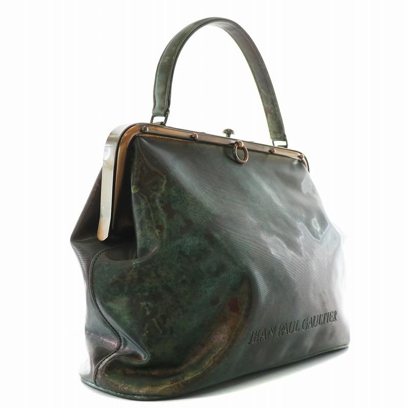 Jean Paul Gaultier Vサイバー 玉虫色 2way ハンドバッグ ジャンポールゴルチエ Jean Paul GAULTIER Vサイバー ハンドバッグ