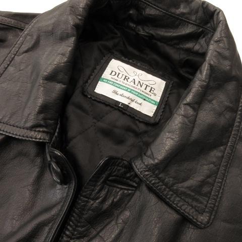 デュランテ DURANTE レザーコート 本革 ステンカラー 中綿 内側