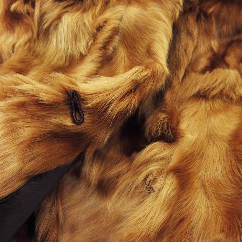 ノーブランド ファーコート ラムファー 毛皮 ハーフ 茶 ブラウン /MN15