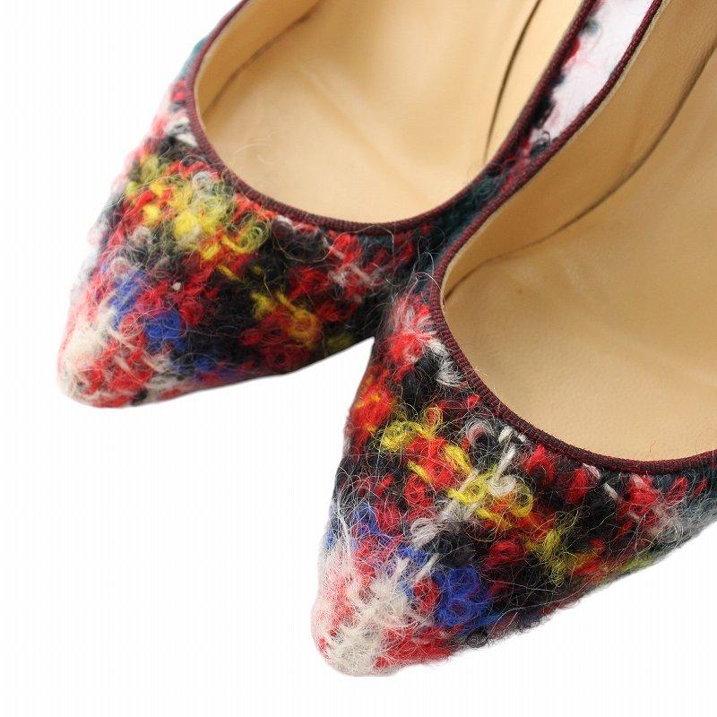 Christian Louboutin louboutin パンプス ツイードニット ポインテッド  