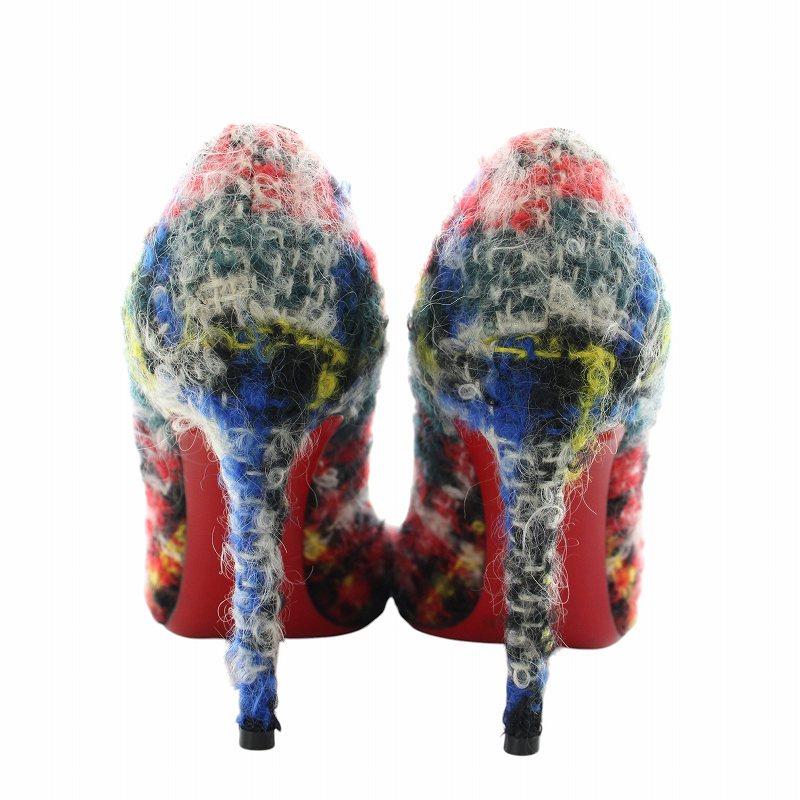 Christian Louboutin louboutin パンプス ツイードニット ポインテッド  