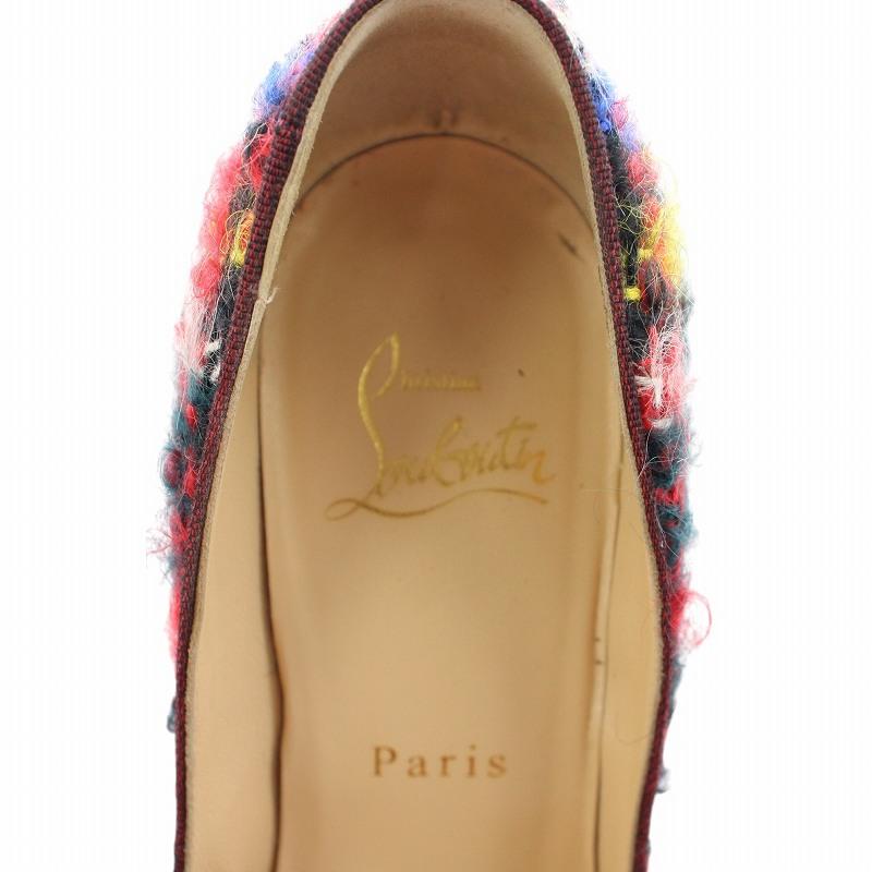 Christian Louboutin louboutin パンプス ツイードニット ポインテッド  