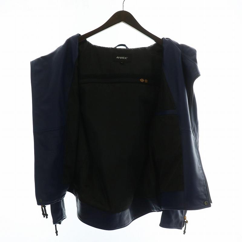 AVIREX アヴィレックス HOODED COMBAT RIDERS 革ジャン アウター 羊革