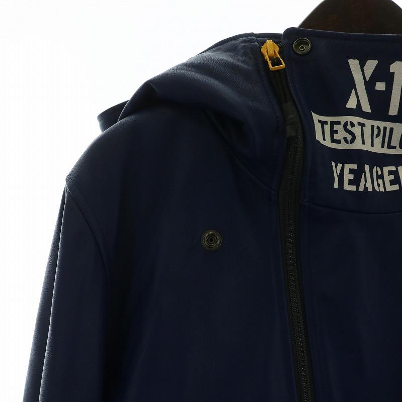 AVIREX アヴィレックス HOODED COMBAT RIDERS 革ジャン アウター 羊革