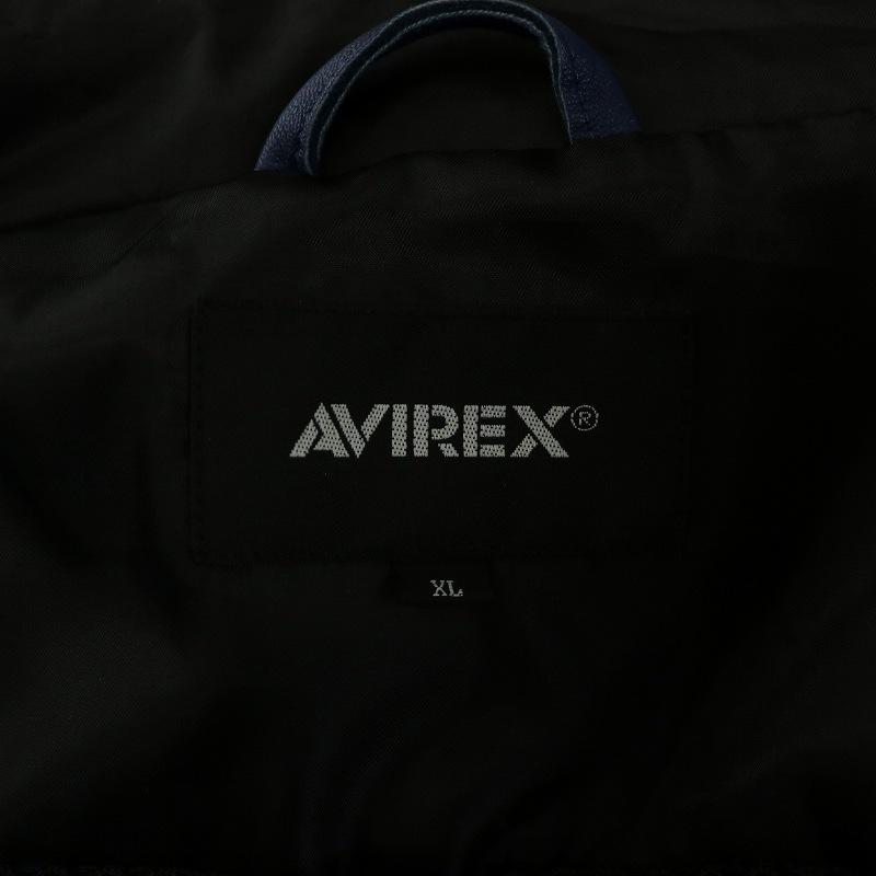 AVIREX アヴィレックス HOODED COMBAT RIDERS 革ジャン アウター 羊革