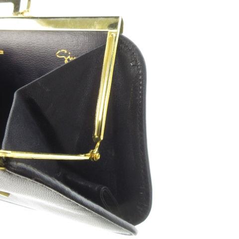 【美品】ジバンシー GIVENCHYがま口 コインケース レザー小銭入れ　黒 ジバンシィ GIVENCHY コインケース 小銭入れ がま口 レザー 革 4Gロゴ