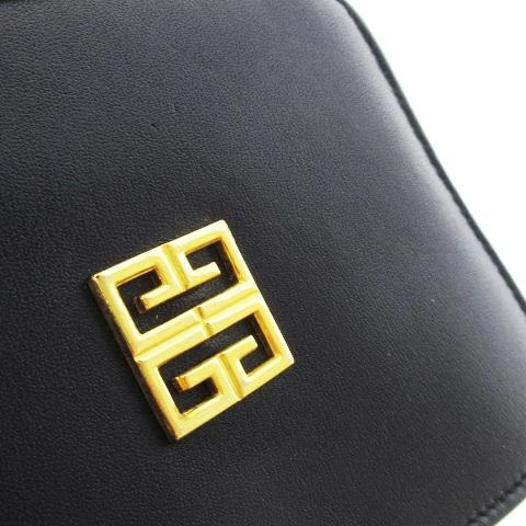 【美品】ジバンシー GIVENCHYがま口 コインケース レザー小銭入れ　黒 ジバンシィ GIVENCHY コインケース 小銭入れ がま口 レザー 革 4Gロゴ