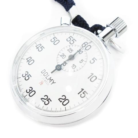 ＤＯＬＭＹストップウォッチ ドルミー DOLMY 7 JEWELS ストップウォッチ ラウンド シルバーカラー