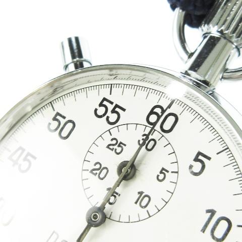 ドルミー DOLMY 7 JEWELS ストップウォッチ ラウンド シルバーカラー