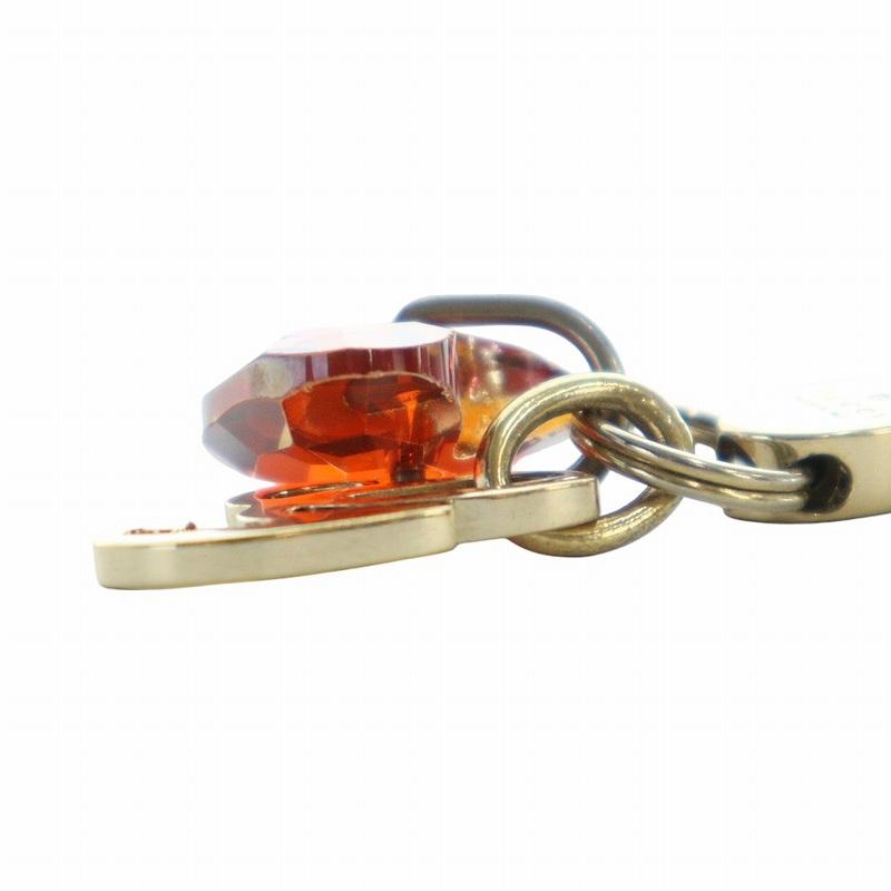 GUCCI（グッチ） ストラップ チャーム ハート ロゴ 赤 レッド ゴールド