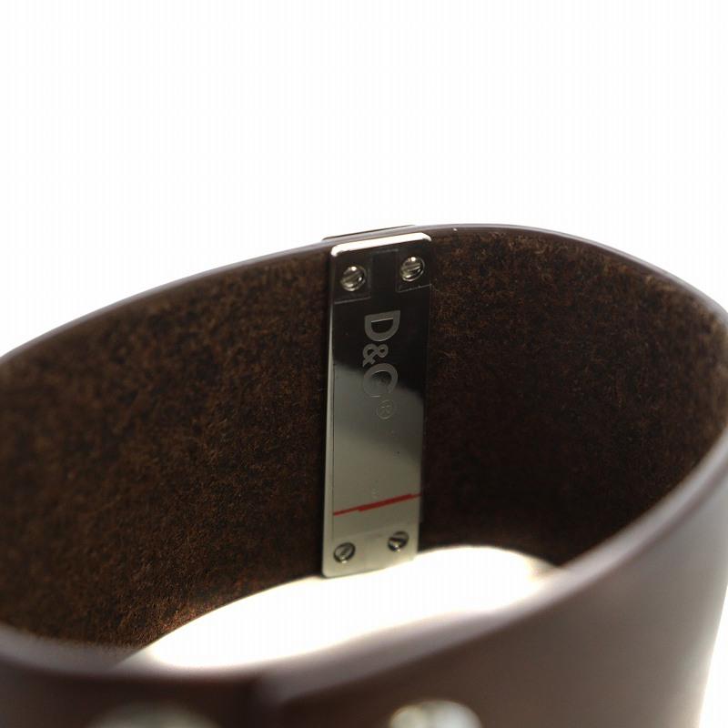 Dolce & Gabbana レザーバングル ブレスレット ブラウン ディー&ジー ドルガバ ドルチェ&ガッバーナ D&G バングル ブレスレット