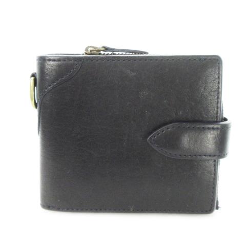 【美品✨】土屋鞄　財布　がま口　二つ折り　黒　レザー　収納袋あり　コンパクト 美品✨】土屋鞄 財布 がま口 二つ折り 黒 レザー 収納袋あり