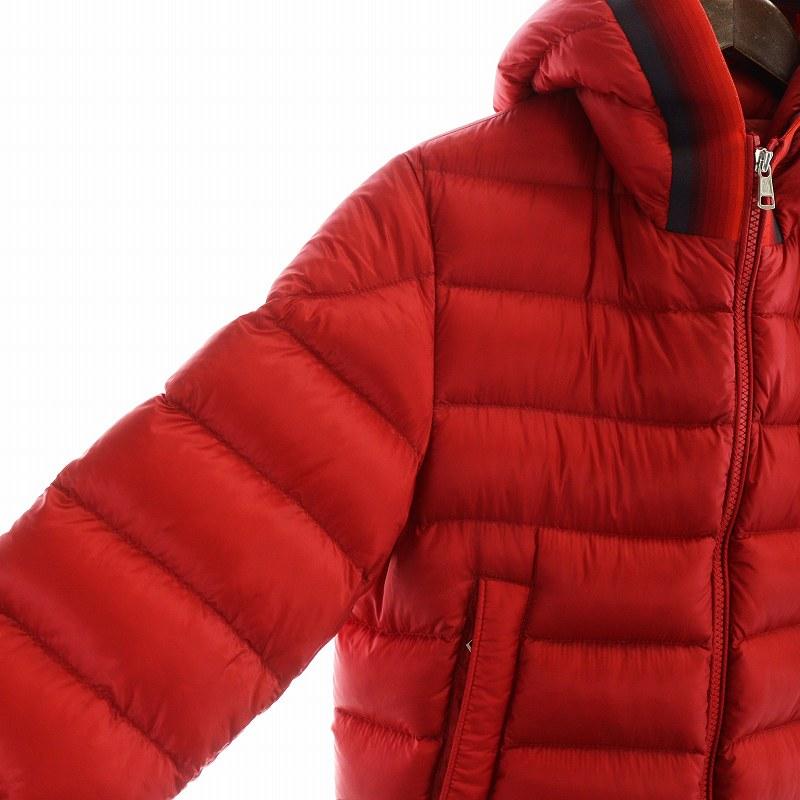 【中古】モンクレール MONCLER 18AW アヴィレックス AVRIEUX ダウンジャケット 長袖 ロゴ 0 XS-S 赤 D20914193549 MONCLER（モンクレール） MONCLER 18AW アヴィレックス AVRIEUX ダウン