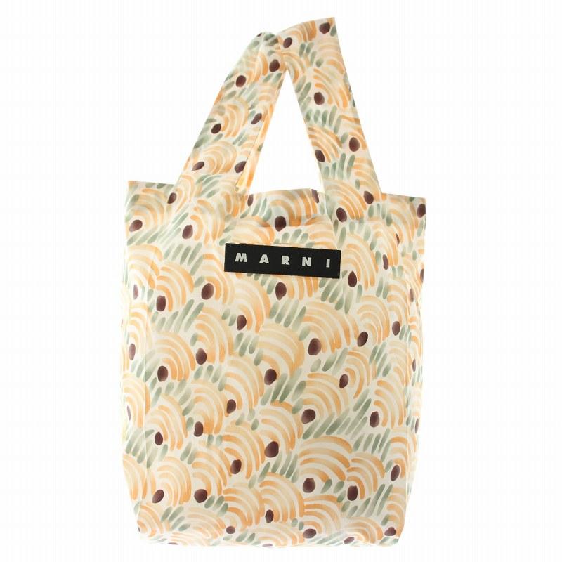 MARNI マルニ トートバッグ エコバッグ オープントップ ロゴ 総柄