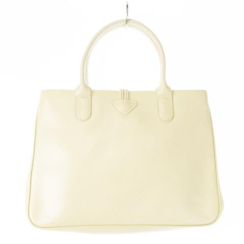 美品】ロンシャン ロゾ 2way トートバッグ アイボリーホワイト