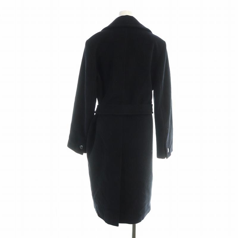 マックスマーラ 銀タグ ロングコート黒 アンゴラ ウール ベルベット マニュエラ マックスマーラ 銀タグ ロングコート黒 アンゴラ ウール