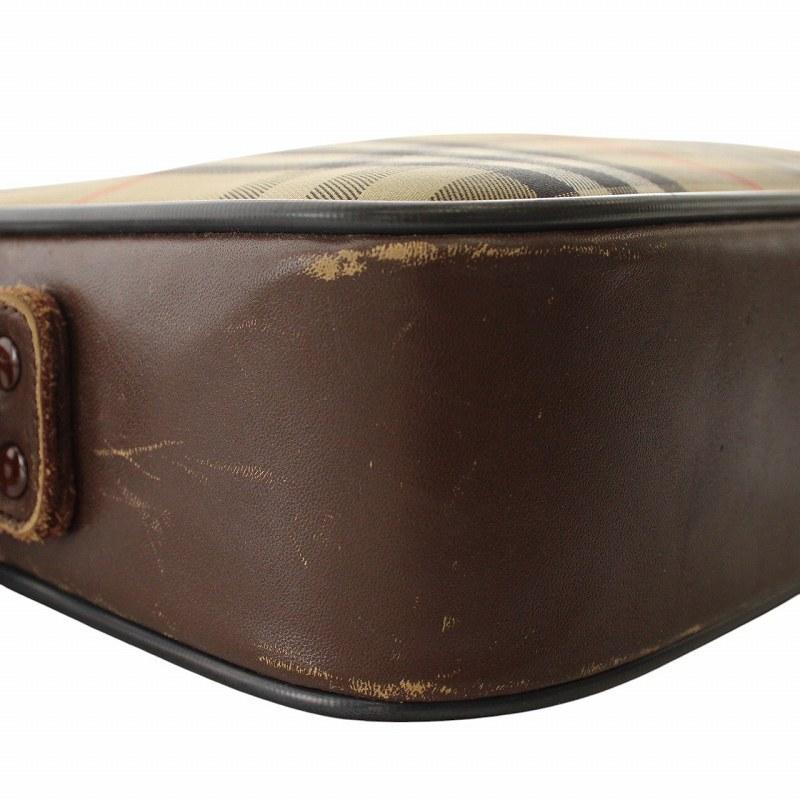 バーバリーズ Burberrys ショルダーバッグ キャンバス レザー スクエア