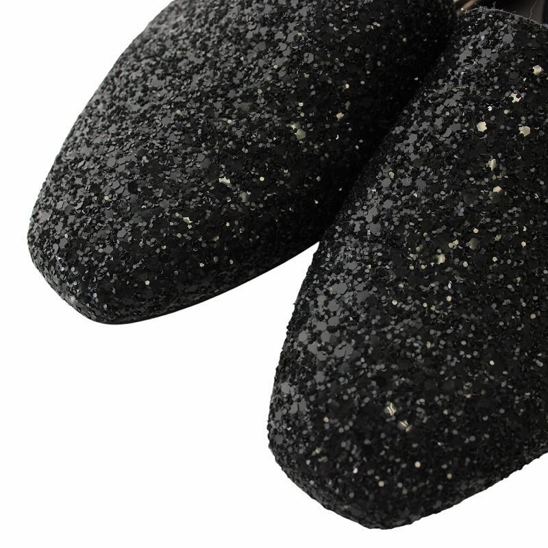ジミーチュウ JIMMY CHOO パンプス フラット グリッター スエード  
