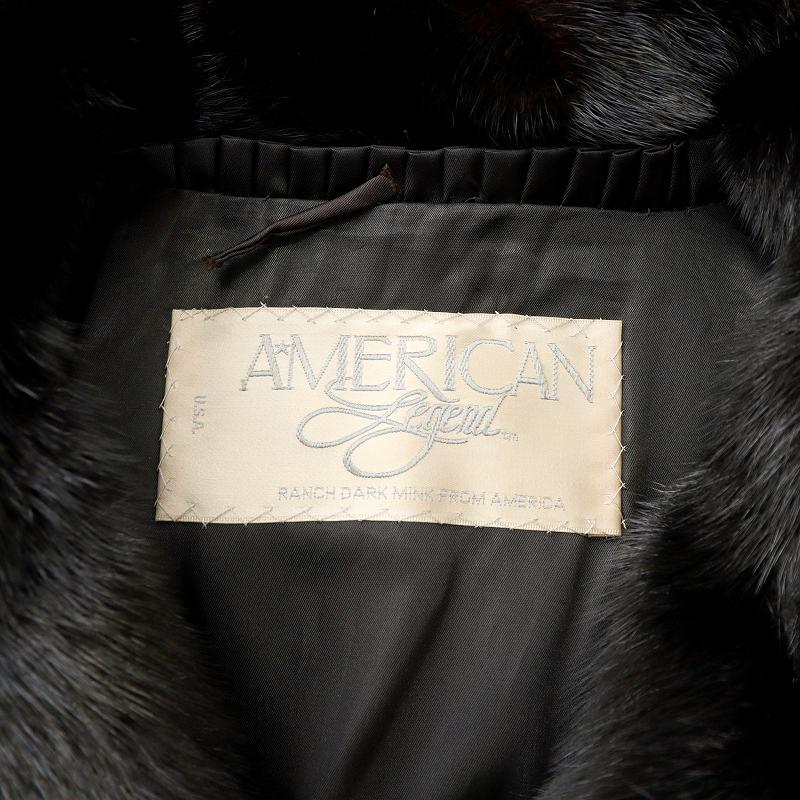 AMERICAN LEGEND ミンク コート XL 注文 黒 リアルファー 逆毛 2025年