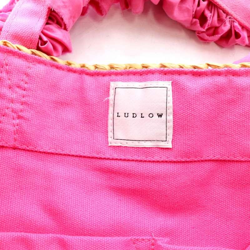ラドロー LUDLOW ラフィアグレープハンドルバッグ かごバッグ 