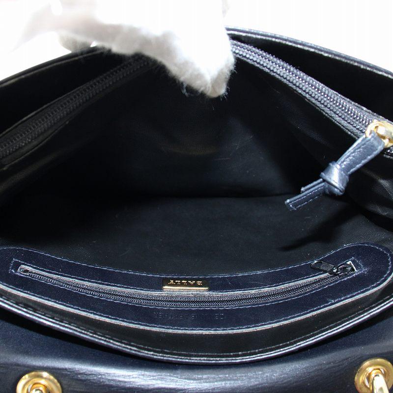Bally（バリー） ハンドバッグ レザー ゴールド金具 黒 ブラック /XZ