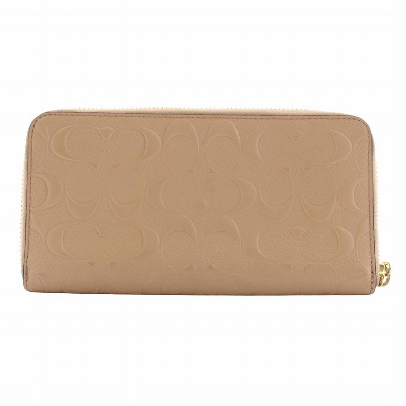 COACH（コーチ） 長財布 レザー ラウンドファスナー シグネチャー 