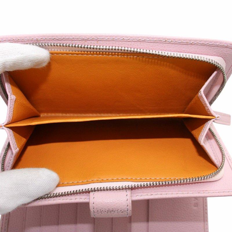 美品✨BVLGARI ブルガリ 長財布 2つ折り ファスナー　ピンク レディース ブルガリ BVLGARI ブルガリ ブルガリ 二つ折り長財布 レディース