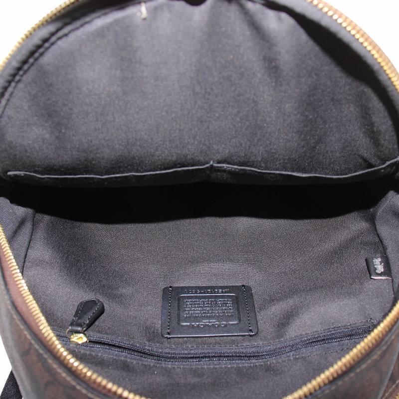【美品】コーチ COACH リュック PVC レザー リュック ロゴ金具 COACH コーチ リュックサック バックパック デイパッグ PVC レザー