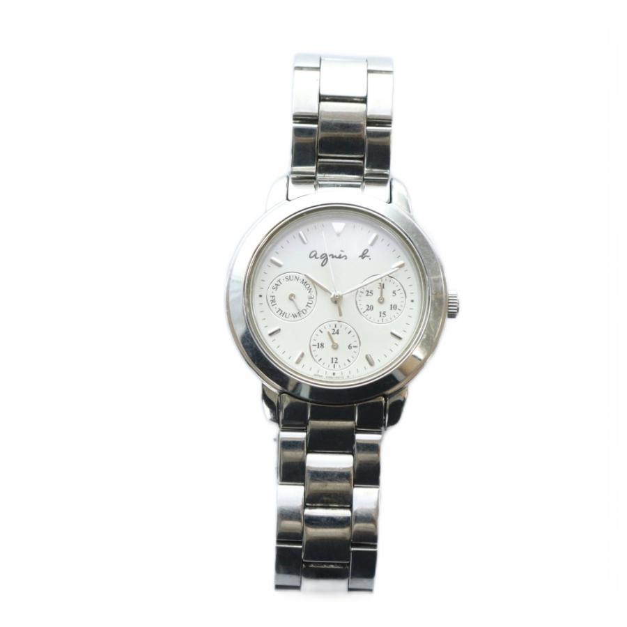 agnes b.（アニエスベー） 腕時計 ウォッチ クォーツ 白文字盤 ロゴ