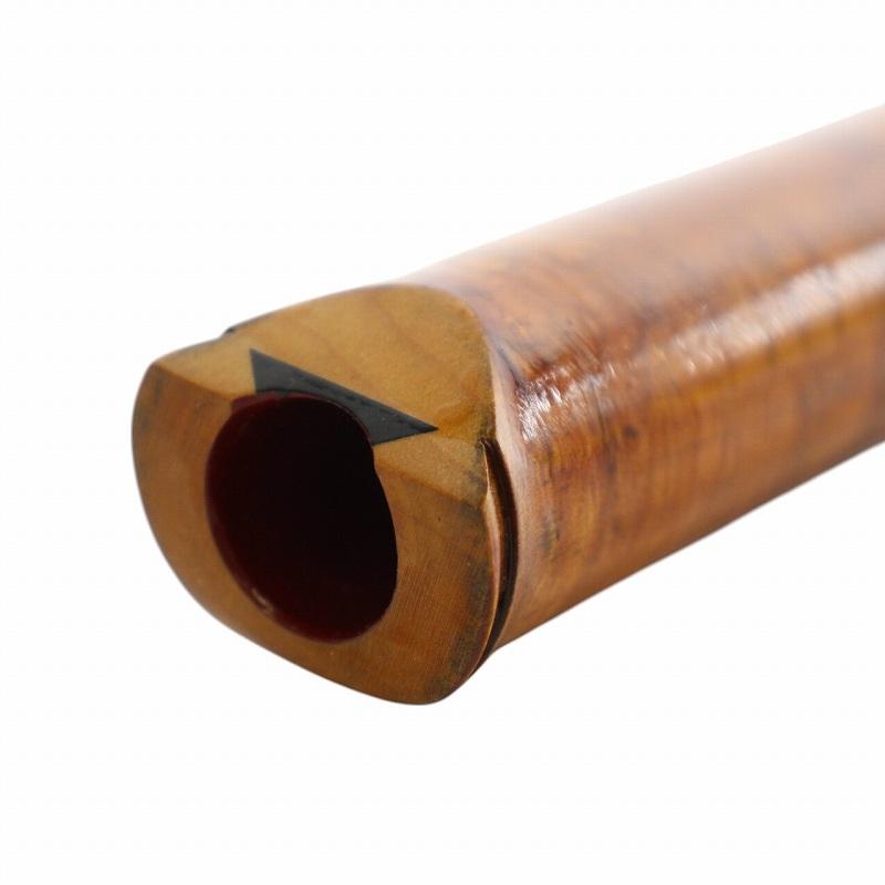 虚竹 尺八 木製尺八 横山勝也 監製 琴古流 一尺六寸管 10号 楽器 茶色