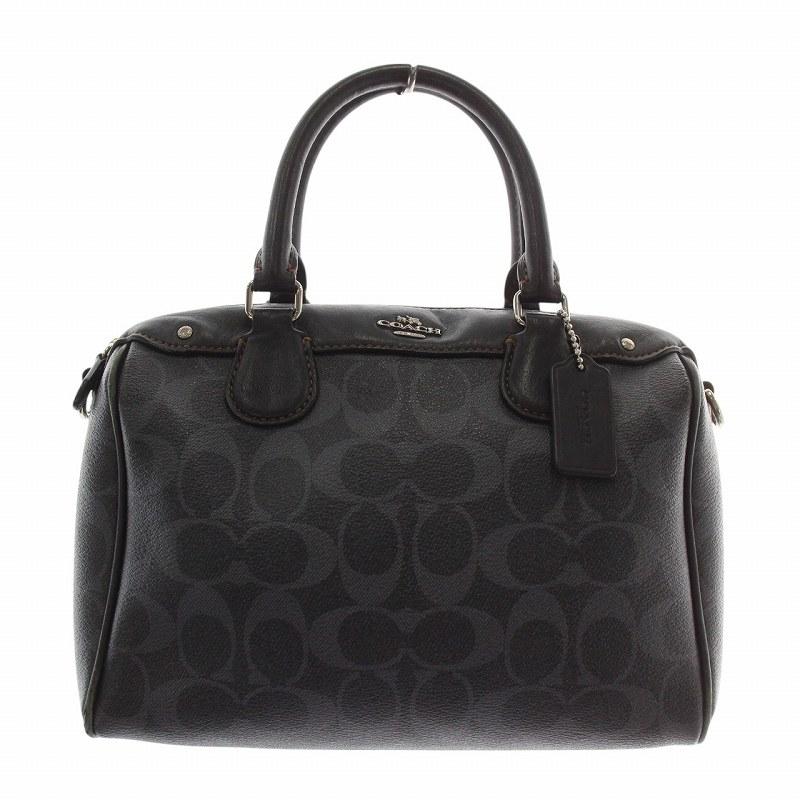 COACH コーチ ハンドバッグ ショルダー 2WAY PVC レザー シグネチャー  