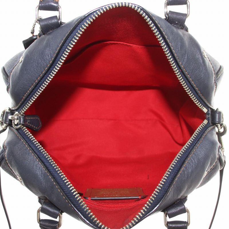 コーチ ハンドバッグ ショルダー 2WAY PVC レザー シグネチャー ネイビー F57672 レディース COACH COACH（コーチ） ハンドバッグ ショルダー 2WAY PVC レザー