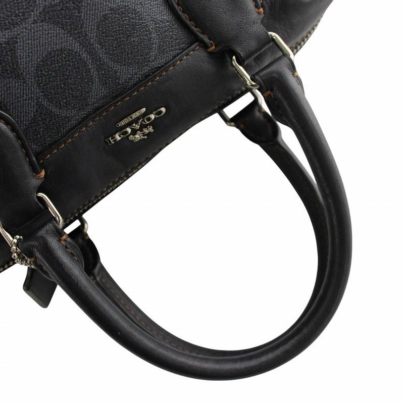 コーチ ハンドバッグ ショルダー 2WAY PVC レザー シグネチャー ネイビー F57672 レディース COACH COACH（コーチ） ハンドバッグ ショルダー 2WAY PVC レザー