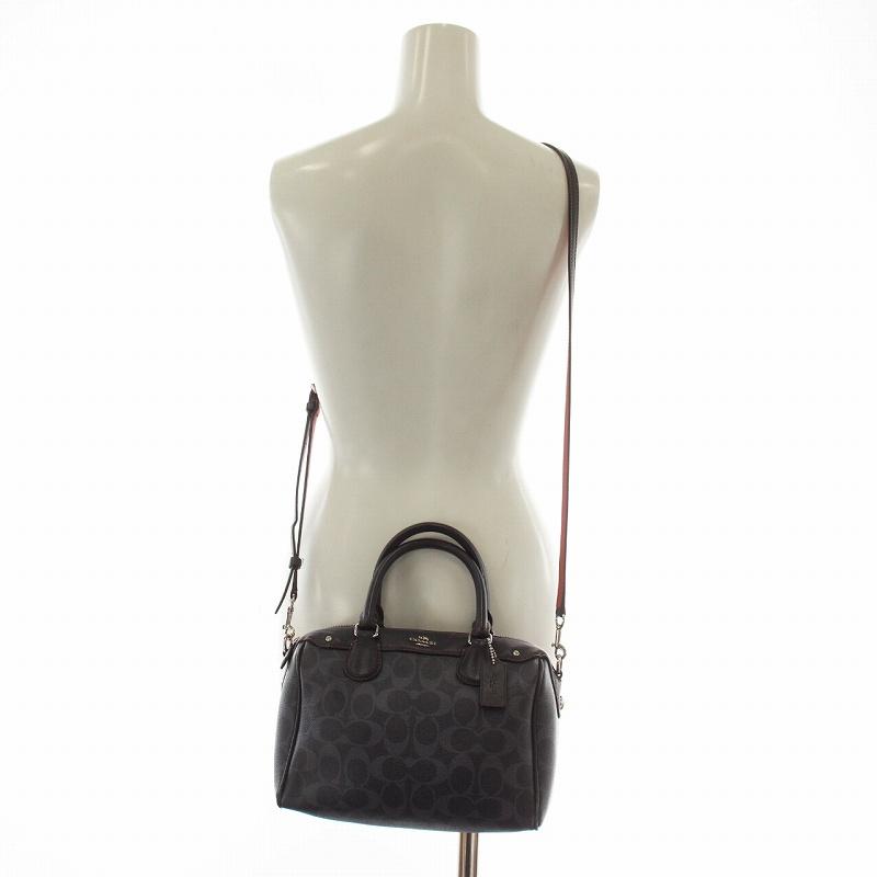 COACH コーチ ハンドバッグ ショルダー 2WAY PVC レザー シグネチャー  