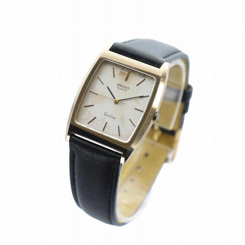 セイコー SEIKO ドルチェ 腕時計 ウォッチ クォーツ スクエア 白文字盤
