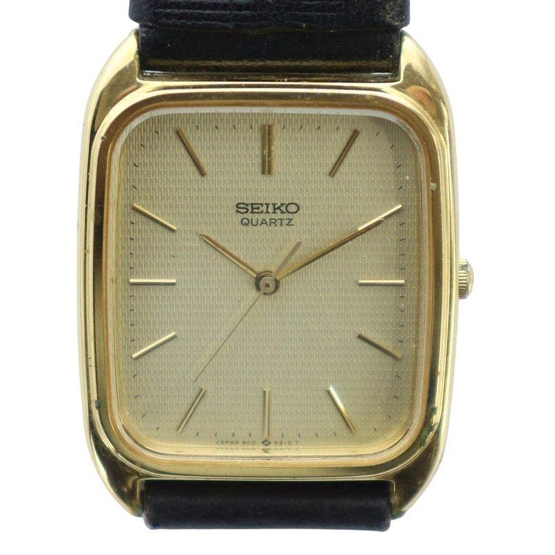 セイコー SEIKO 腕時計 ウォッチ クォーツ スクエア ロゴ ゴールド色  